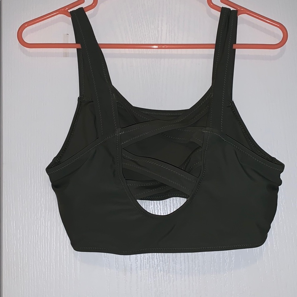 olive green bikini top